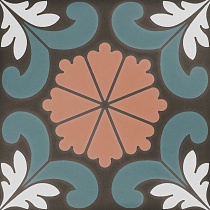 Керамогранит DNA Tiles Sync Flower Blue 15x15 см, 125634