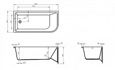 Акриловая ванна BelBagno BB712 150x73 см BB712-1500-730-L