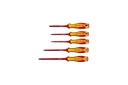 Набор отверток в коробке, диэлектрические, 5 предметов King Tony 30605MR