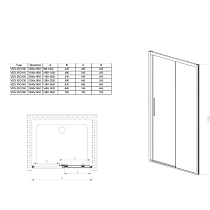 Душевая дверь Vincea Soft VDS-3SO120CLGM 120x195 вороненая сталь, прозрачная