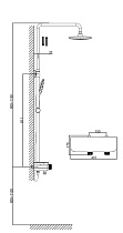 Душевая стойка D&K Bayern Potsdam DA2193701B17 термостат