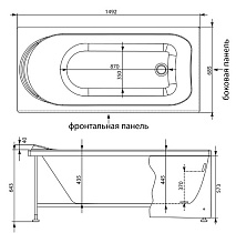 Акриловая ванна Aquanet Nord 150x70