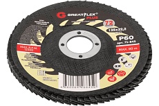 Круг лепестковый торцевой Plus 72 лепестка, 125x22.2 мм, P60 Greatflex 71-845
