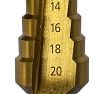 Сверло по металлу ступенчатое 4-20 мм шаг 2 мм TIN ПРОФИ Практика 798-317