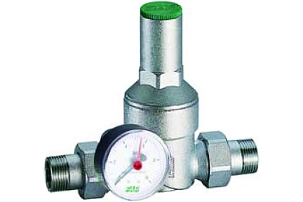 Редуктор хром. FAR 1/2" (НР-НР), с манометром (+ EPDM прокладка FD 8722 12 — 2 шт.) FA 2815 1287