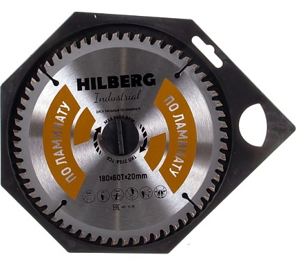 Диск пильный Industrial Ламинат (180x20 мм; 60Т) Hilberg HL180