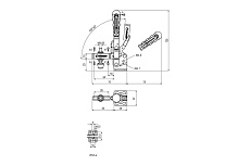 Вертикальный прижим KUKAMET со стопорной рукояткой S211-1-L