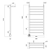 Полотенцесушитель электрический Domoterm Медея П10 500x1000 EL ТЭН слева, с полкой, хром