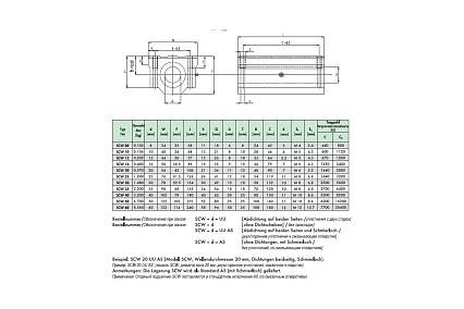 Подшипник линейный в сборе с корпусом ISB SCW30UUASNBS