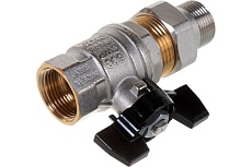 Шаровой кран ELSEN Strong T, 3/4&quot;, НВ, ручка-бабочка, с накидной гайкой EV34.3201