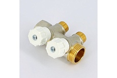 Коллектор ITAP НВ 1 2x1/2 Н 38 мм., никелированный, с вентилями 465