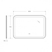 Зеркало Cezares Stylus 100x70 см с подсветкой, подогревом CZR-SPC-STYLUS-1000-700-TCH-WARM