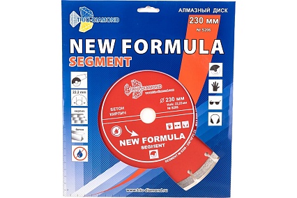 Диск алмазный отрезной Сегментный New Formula (230х22.23 мм) TRIO-DIAMOND S206