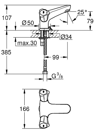 Смеситель для раковины Grohe Costa L 21100001