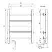 Полотенцесушитель электрический Domoterm Аврора DMT 109-5 50x71 EK ТЭН слева, хром