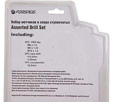 Набор ступенчатых метчиков и сверл Forsage 6 предметов 49037 F-44731