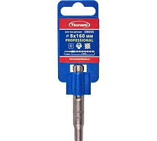 Бур по бетону Tsunami PROFESSIONAL Cross 8х160/110 мм, SDS-plus T10610300008160