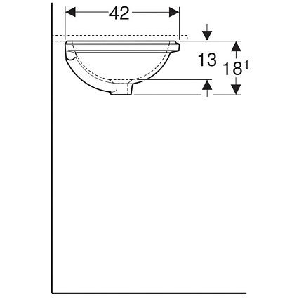 Раковина Geberit VariForm 48 см 500.748.01.2