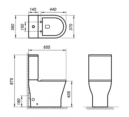 Чаша для унитаза BelBagno Acqua BB340CPR безободковая