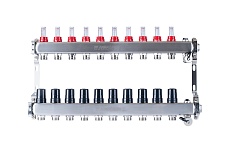 Коллекторная группа PROFACTOR нержавеющая сталь, с расходомерами руч/воздухотвод 1х10 вых 3/4 ЕК PF MB 806.10