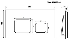 Кнопка смыва Timo Soli FP-002MB матовый черный