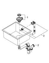 Кухонная мойка Grohe K700U 31653AT0 46 см серый гранит