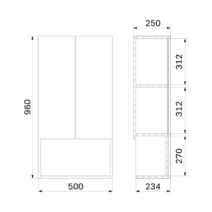 Шкаф подвесной Am.Pm X-Joy 50 см белый глянец M85CHX05021WG