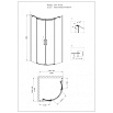 Душевой уголок Grossman Galaxy GR-4100 100x100 четверть круга