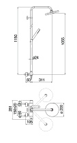 Душевая стойка Nobili Up UP94030/30CR Chrome