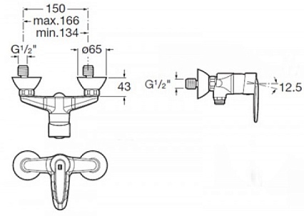 Смеситель для душа Roca Vectra 5A2161C00