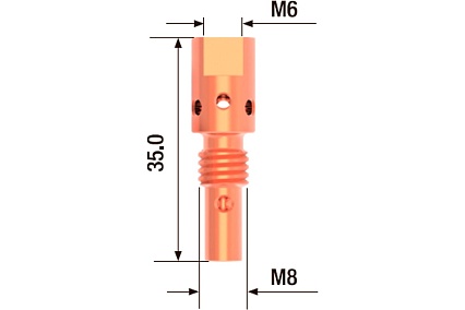Адаптер контактного наконечника (10 шт; M6*35 мм) Fubag F142.0001