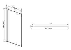 Шторка для ванны Vincea VSB-11800CLGM 80x140 вороненая сталь, прозрачное