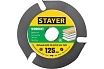 Диск пильный Stayer Woodcut по дереву для УШМ, 125х22,2мм, 3 резца 36854-125