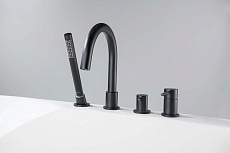 Смеситель на борт ванны Aquatek Европа AQ1348MB черный матовый