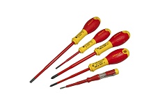 Набор отверток электрика с зауженным стержнем 3.5х75, 5.5х150; Ph1х100, Ph2х125; эл.пробник 250В Eu, 5шт Stanley Fatmax XTHT0-62692