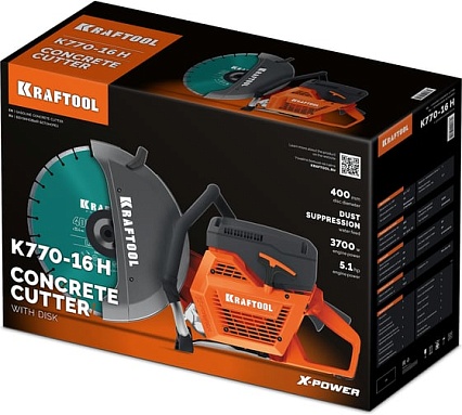 Бензорез по бетону (бетонорез) Kraftool 3700 Вт, 400 мм, диск в комплекте K770-16 H