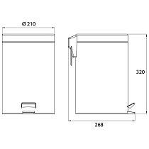 Ведро Emco System2 3553 000 00 хром