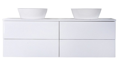 Тумба со столешницей Orange Otto 130 см Ot-130TuMDF+B08-360W белый глянец