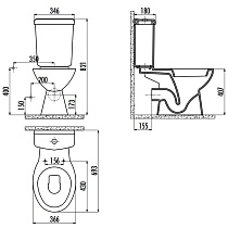 Чаша для унитаза Creavit Pitta PA310-11CB00E-0000