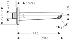 Излив для ванны Hansgrohe Logis 71410000