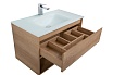 Тумба с раковиной BelBagno Kraft 80 см 1 ящик, полка Rovere Nebrasca Nature