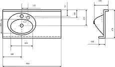 Мебель для ванной Акватон Отель 100 L