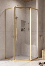 Душевой уголок Cezares Relax-304 100x100 прозрачный, матовое золото RELAX-304-P-1-100-C-BORO