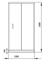 Душевая дверь Aquanet Alfa NAA6121 120x200, прозрачное стекло