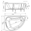 Акриловая ванна Радомир Альбена 168х120 L