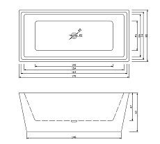 Акриловая ванна CeruttiSPA Albano  B-7104 170x80