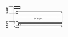 Полотенцедержатель WasserKRAFT Isen K-4031, двойной