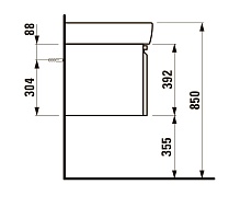 Мебель для ванной Laufen Pro L 60 см белый, 2 ящика