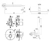 Душевой набор Paffoni Light KITLIG015HG душ 22.5 см, медовое золото