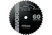 Пильный диск по алюминию (60T; 115х1.2х9.5 мм) Worx WA5047